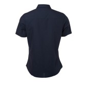 Ladies' Shirt Shortsleeve Poplin - navy - 3XL