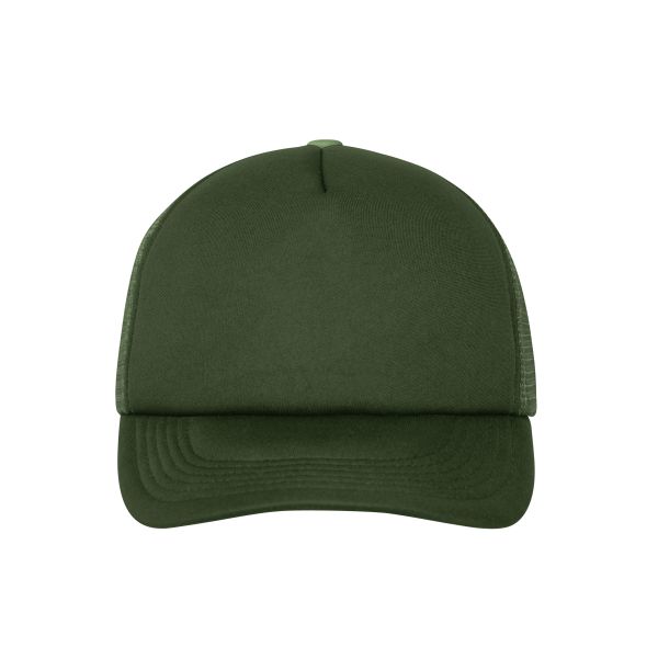 MB070 5 Panel Polyester Mesh Cap donker olijf one size