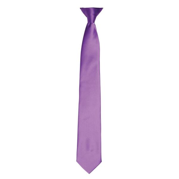 'Colours' Satin Clip Tie, Rich Violet, ONE, Premier