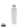Modern vacuum stainless steel water bottle, white