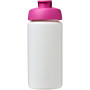 Baseline® Plus grip 500 ml sportfles met flipcapdeksel - Wit/Roze