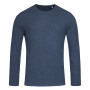 Stedman Sweater Knit Melange for him marina blue melange L