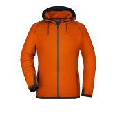 Ladies' Hooded Fleece - dark-orange/carbon - S
