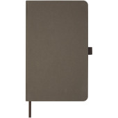 Fabianna notitieboek met harde kaft van crush papier - Koffie bruin