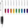 Nash ballpoint pen white barrel and coloured grip - White/Pink