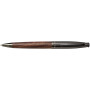 Loure wood barrel ballpoint pen - Solid black/Dark brown