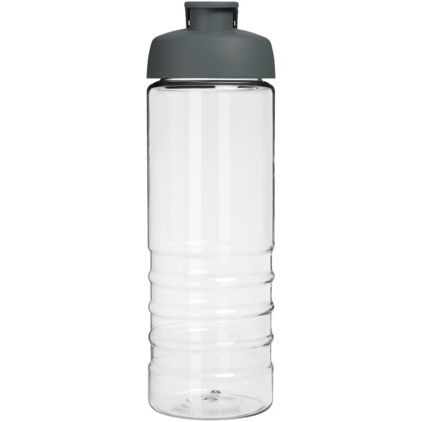 H2O Active® Treble 750 ml flip lid sport bottle - Transparent/Grey