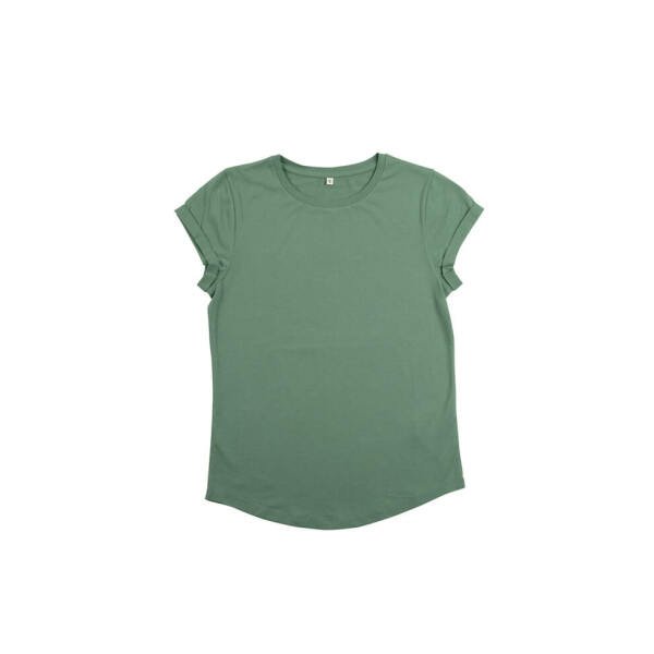 WOMEN'S ROLLED SLEEVE T-SHIRT Sage Green L
