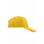 MB6552 5 Panel Promo Sandwich Cap - gold-yellow/red - one size