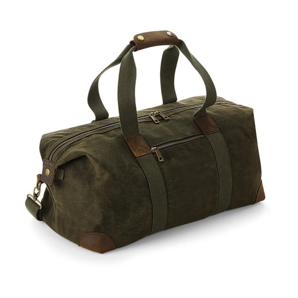 Heritage Waxed Canvas Holdall - Olive Green - One Size
