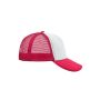 MB070 5 Panel Polyester Mesh Cap wit/magenta one size