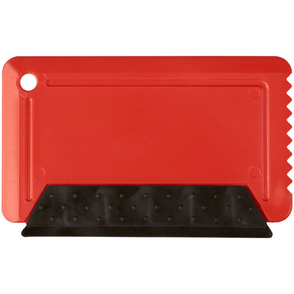 Freeze ijskrabber met rubber in creditcardformaat - Rood
