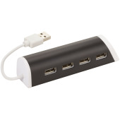 Aluminium 4 poorts USB hub en telefoonstandaard Aluminium 4 poorts USB hub en telefoonstandaard