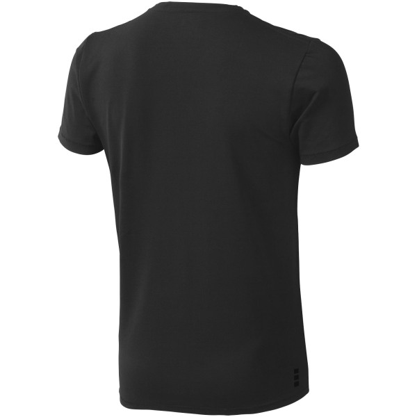 Kawartha short sleeve men's GOTS organic V-neck t-shirt - Solid black - XS