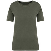 Afgewassen dames  T-shirt - 165 gr/m2 Washed Organic Khaki S