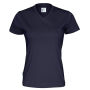 T-Shirt V-Neck Lady Navy L (GOTS)