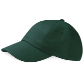 Low Profile Heavy Cotton Drill Cap - Bottle Green - One Size