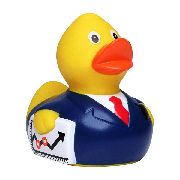 Squeaky duck businessman