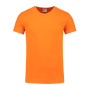 L&S T-shirt V-neck cot/elast SS for him orange 3XL