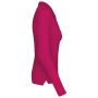 Piqué-damespolo lange mouwen Fuchsia XS