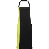 Contrast Bib Apron Black / Lime One Size