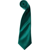 'Colours' Satin Tie Bottle Green One Size