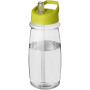 H2O Active® Pulse 600 ml sportfles met tuitdeksel - Transparant/Lime