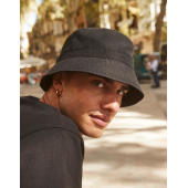 Recycled Polyester Bucket Hat - Black - S/M