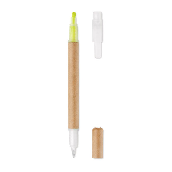 DUO PAPER - 2 in 1 carton pen highlighter