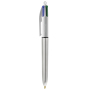 BIC® 4 Colours Shine ballpen 4 Colours Shine bp LP metallic silver_UP white_RI black