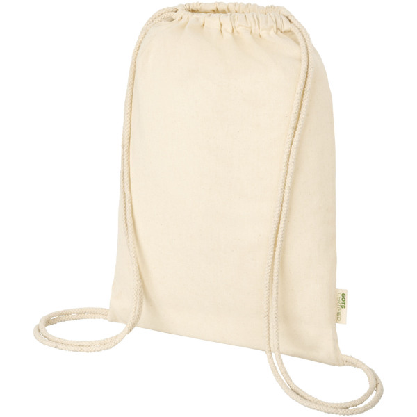 Organic cotton drawstring backpack Orissa 100 g/m GOTS 5L