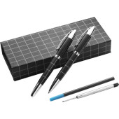 Metalen pennenset zwart/zilver
