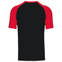 Baseball - Tweekleurig T-shirt Black / Red L