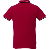 Fairfield heren polo met tipping en korte mouwen - Rood - S