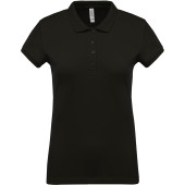 Ladies’ short-sleeved piqué polo shirt Dark Grey L