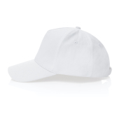 Impact AWARE™ 5 panel 280gr recycled katoenen cap, wit