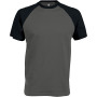 Baseball - Tweekleurig t-shirt Slate Grey / Black L