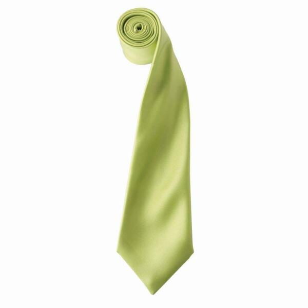 'Colours' Satin Tie, Lime Green, ONE, Premier