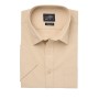 Men's Shirt Shortsleeve Poplin - stone - L