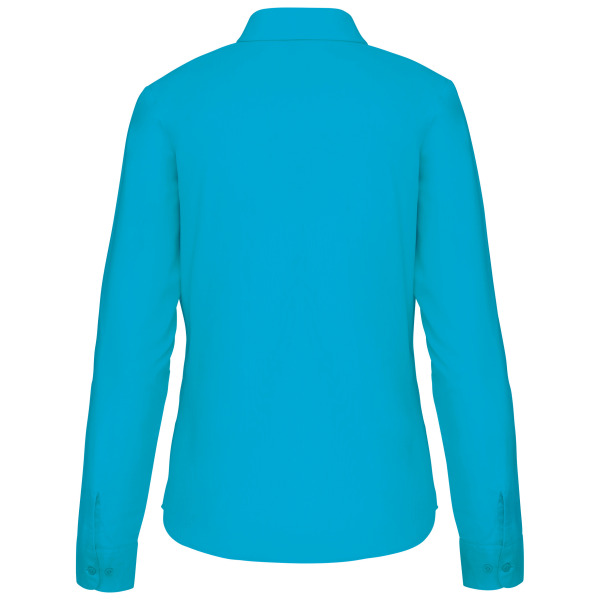 Overhemd in onderhoudsvriendelijk polykatoen-popeline dames Bright Turquoise XL