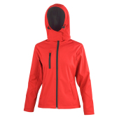 Ladies TX Performance Hooded Softshell Jacket - Red/Black - 2XL (18)
