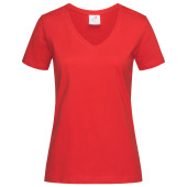 Stedman T-shirt V-Neck Classic-T SS for her 186c scarlet red S