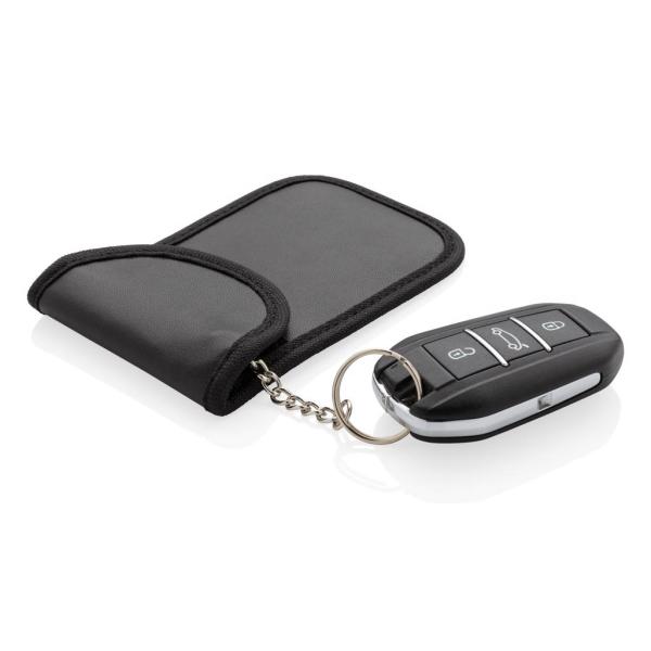 Anti theft RFID car key pouch, black