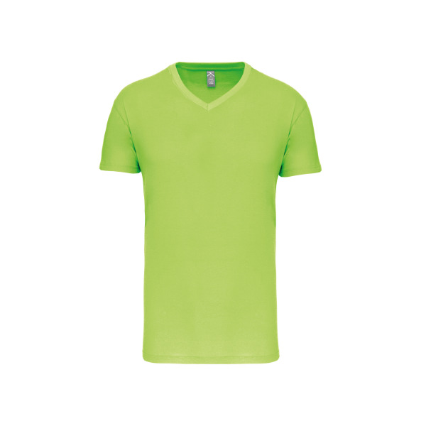 Heren-t-shirt BIO150 V-hals Lime 3XL