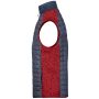 Men's Knitted Hybrid Vest - red-melange/anthracite-melange - S