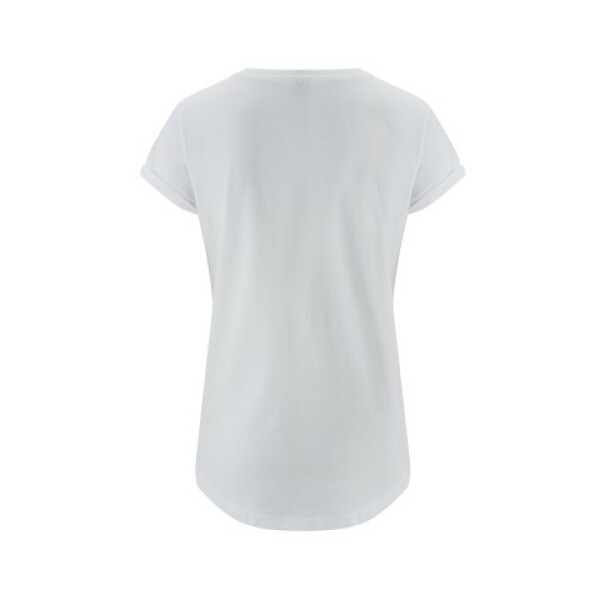 WOMEN'S ROLLED SLEEVE T-SHIRT Stone Wash White S