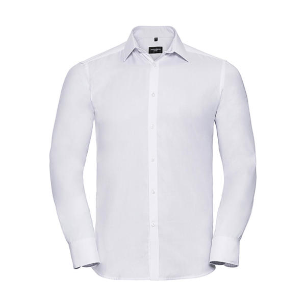 Men's LS Herringbone Shirt - White