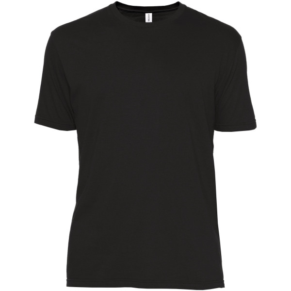 Buisvormig T-shirt voor volwassenen met print Softstyle Pitch Black S