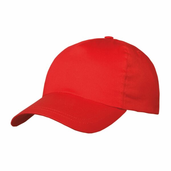 Brushed 5 Panel Cap Rood