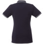 Fairfield dames polo met tipping en korte mouwen - Navy - XS